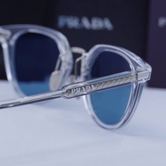 Final Price! Prada PR17YS 2AZ04D Crystal/Green Polarized Sunglasses - Picture 9 of 10